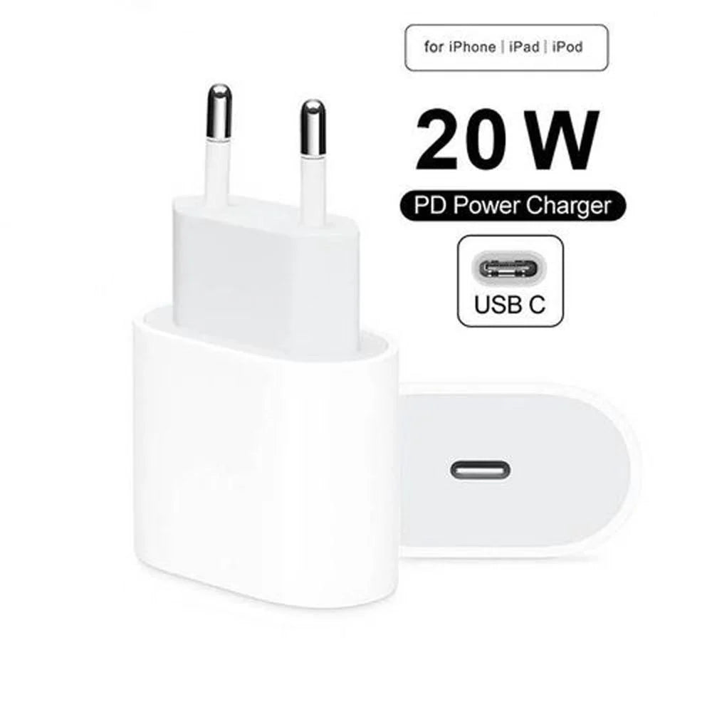 20W USB-C PD Power Adapter Charger with EU 2-Pin Plug