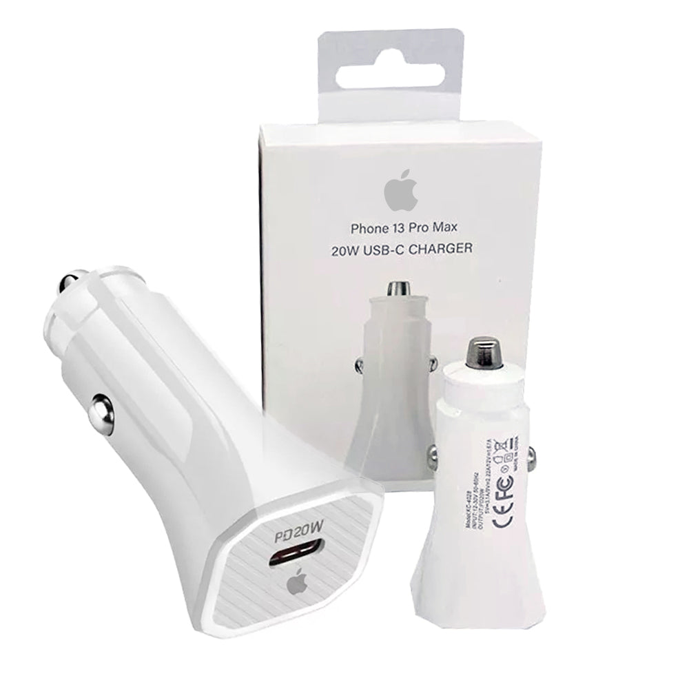 iPhone USB-C 20W fast car charger adapter for vehicle charging