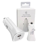 Compact iPhone car charger USB-C 20W fast charging adapter for vehicle power sockets