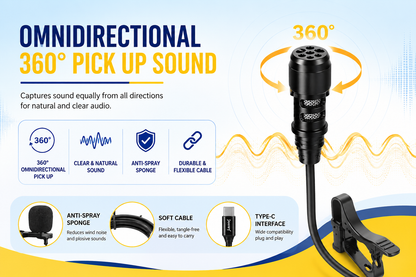 jmary-mc-r2-type-c-professional-lavalier-microphone