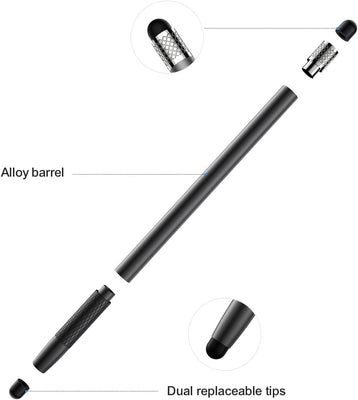JOYROOM JR-DR01 Dual Tips Passive Stylus Pen for Phones & Tablets (Black)