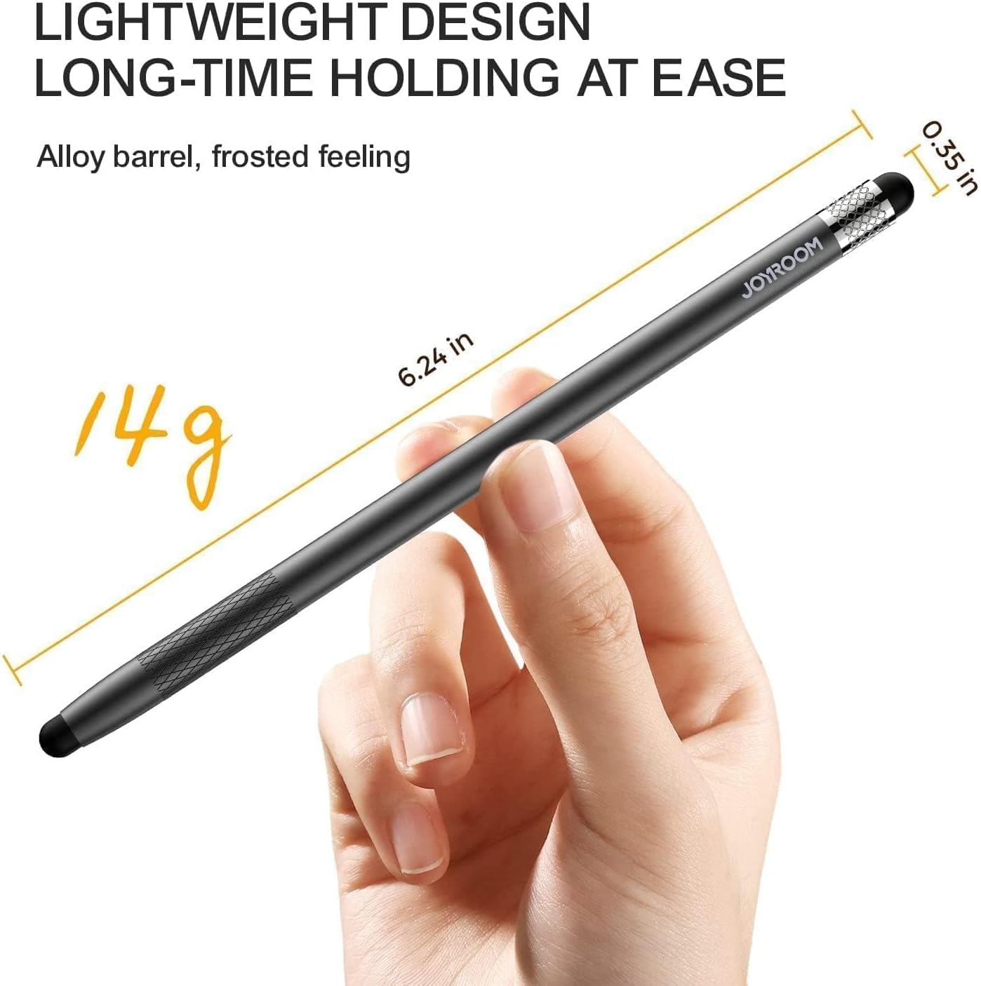 JOYROOM JR-DR01 Dual Tips Passive Stylus Pen Black for Phones and Tablets