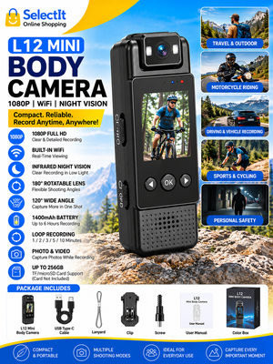 L12 Mini Body Camera WiFi 1080P Night Vision