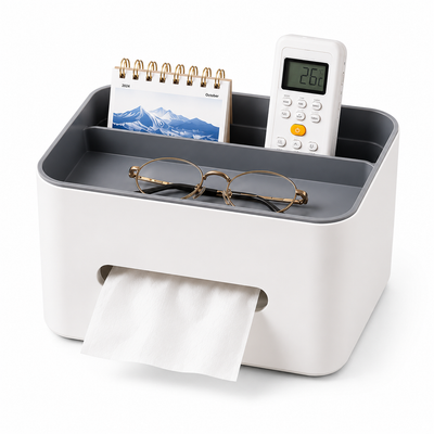Multifunctional Square Tissue Box Cover Holder | Living Room & Office Tissue Storage Organizer