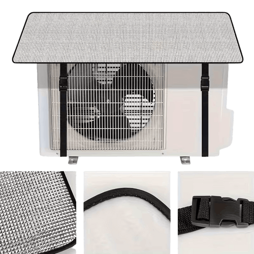 Outdoor AC Unit Cover Reflective Aluminum Sun & Rain Protector for Air Conditioner Condenser