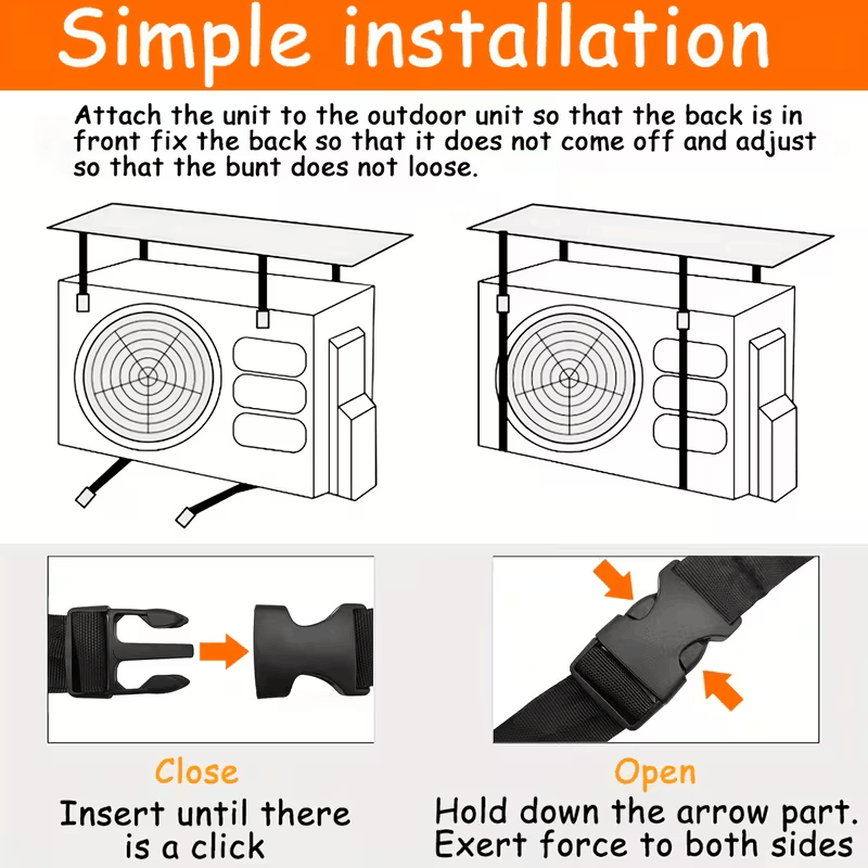 Reflective Outdoor AC Unit Cover Waterproof Aluminum Air Conditioner Protector