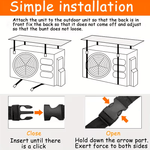Reflective outdoor AC unit cover protecting air conditioner condenser from sun, rain, and dust with double-layer aluminum insulation