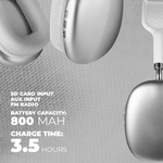 P9 wireless Bluetooth over-ear headphones with mic Hi-Fi stereo sound noise cancelling foldable gaming and music headset