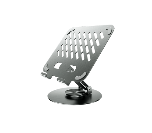 REMAX RM-C60 360° Rotating Tablet & Phone Stand – Foldable Aluminum Alloy Adjustable Holder for 4.7-12 Inch Devices