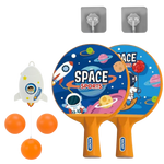 Space Sports Fun Ping Pong Game Set Astronaut Paddle Ball Toy for Kids