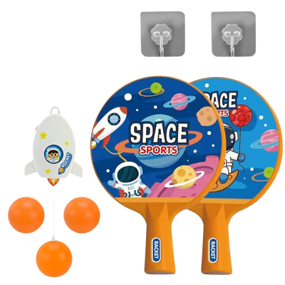 Space Sports Fun Ping Pong Game Set for Kids – Astronaut Paddle Ball Toy for Indoor Play