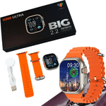 V200 Ultra 2.2 Smart Watch Orange IP68 Waterproof Bluetooth Calling Fitness Tracker with WearFit Pro App