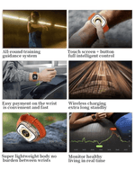 V200 Ultra 2.2 Smart Watch Orange IP68 Waterproof Bluetooth Calling Fitness Tracker with WearFit Pro App