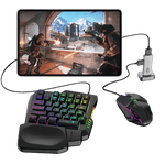 Wireless Bluetooth gaming keyboard and mouse combo 5-in-1 for mobile FPS gaming PUBG support Android and iOS devices