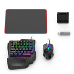 Wireless Bluetooth gaming keyboard and mouse combo 5-in-1 for mobile FPS gaming PUBG support Android and iOS devices