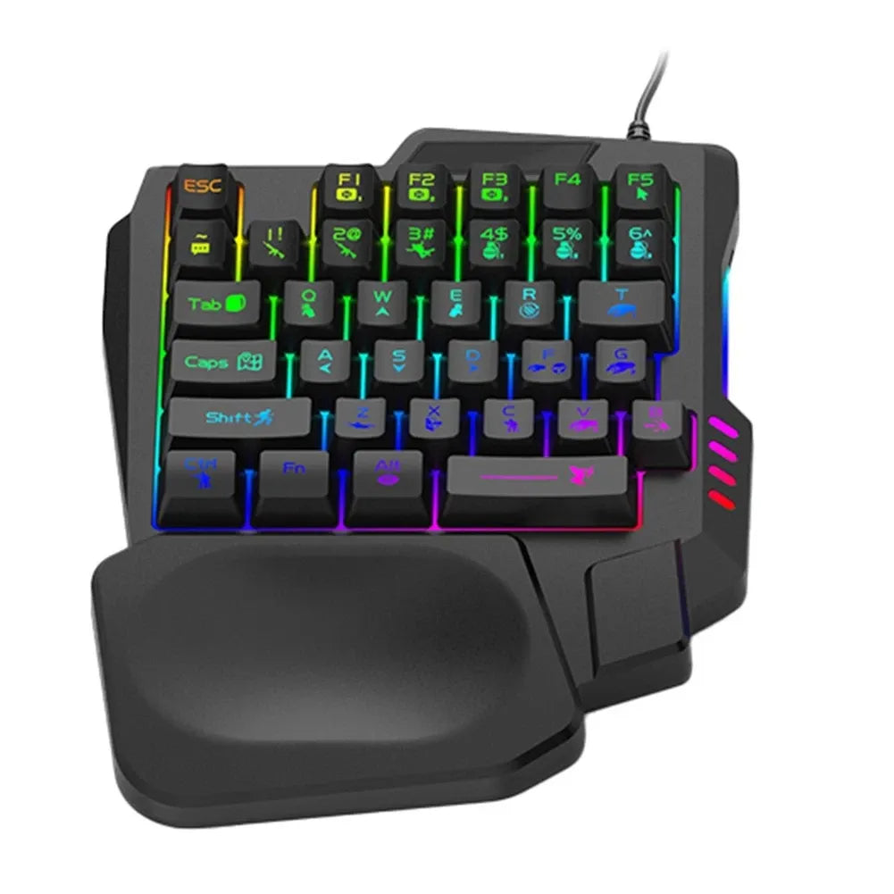Wireless Bluetooth gaming keyboard and mouse combo 5-in-1 for mobile FPS gaming PUBG support Android and iOS devices