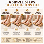 Sugar patient Foot Massager Dual 6 Row Foot Wooden Massager Roller Plantar Fasciitis Relief Feet Pain Muscle Relaxation Massage Tools