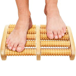 Sugar patient Foot Massager Dual 6 Row Foot Wooden Massager Roller Plantar Fasciitis Relief Feet Pain Muscle Relaxation Massage Tools